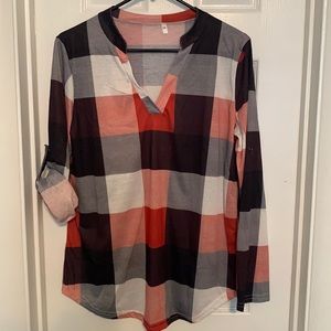 Blocked lightweight blouse